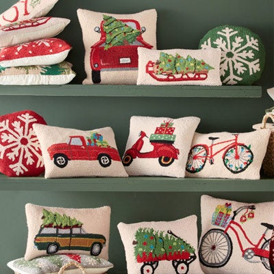 Holiday Hand Hooked Wool Pillows