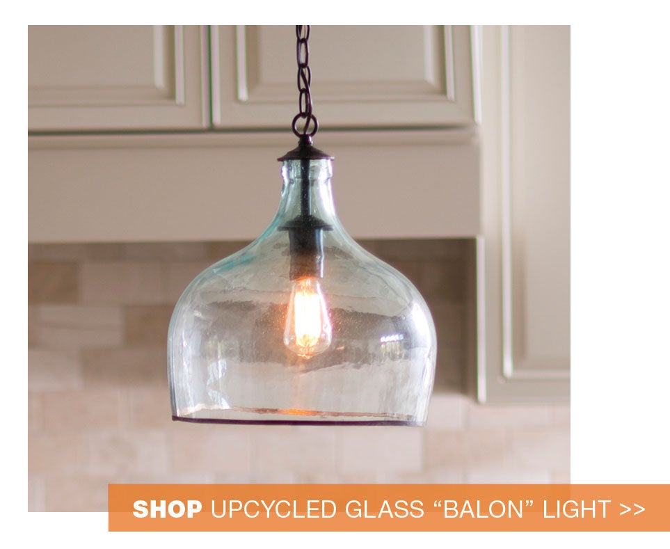 shop upcycled glass balon light