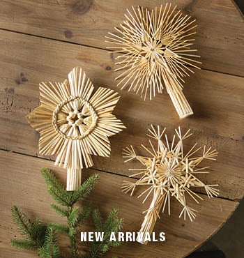 Image of Straw Star Tree Toppers. NEW ARRIVALS