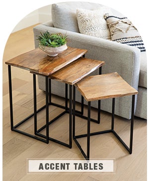 Image of Live Edge Nesting Tables. ACCENT TABLES