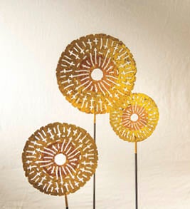 Image of Tall Golden Garden Disk Stakes