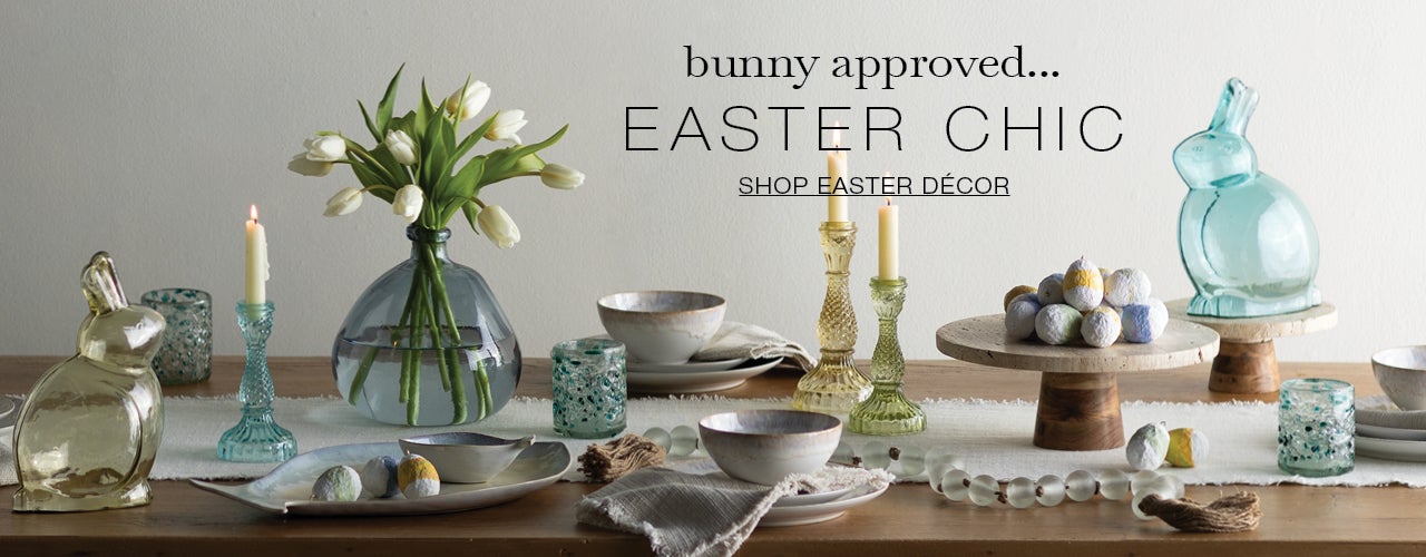 image of assorted easter decorations. bunny approved  SHOP EASTER DECOR