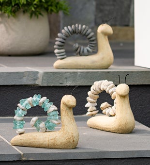 Image of Snail outdoor décor. Artisan Made.
