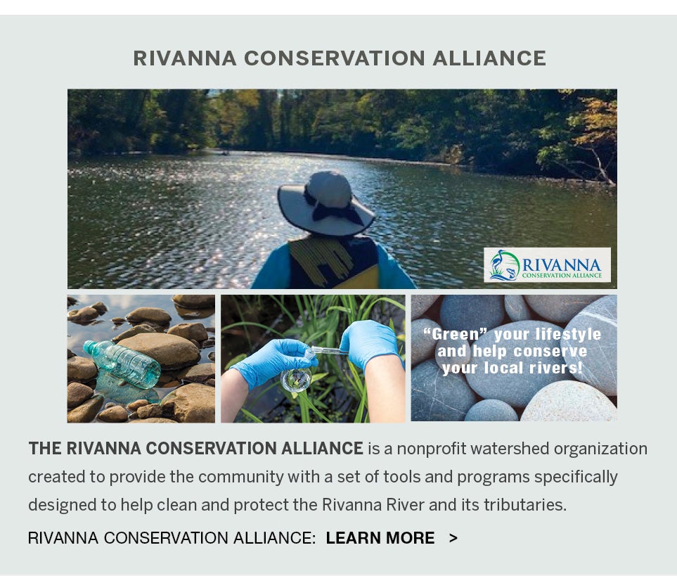 <b>RIVANNA CONSERVATION ALLIANCE</b><br />THE RIVANNA CONSERVATION ALLIANCE is a nonprofit watershed organization created to provide the community with a set of tools and programs specifically designed to help clean and protect the Rivanna River and its tributaries. RIVANNA CONSERVATION ALLIANCE:  LEARN MORE