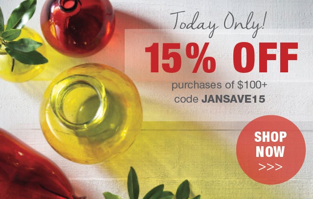 15% off $100
Code: JANSAVE15