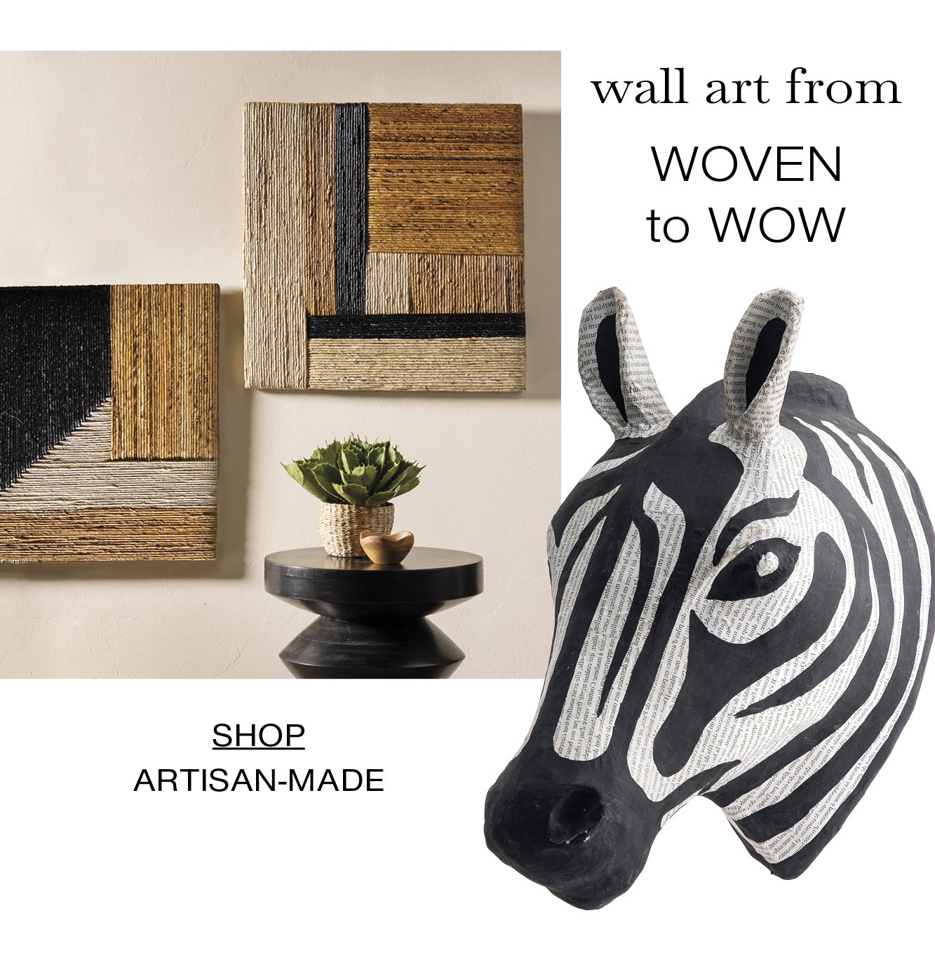 wall art from WOVEN to WOW
