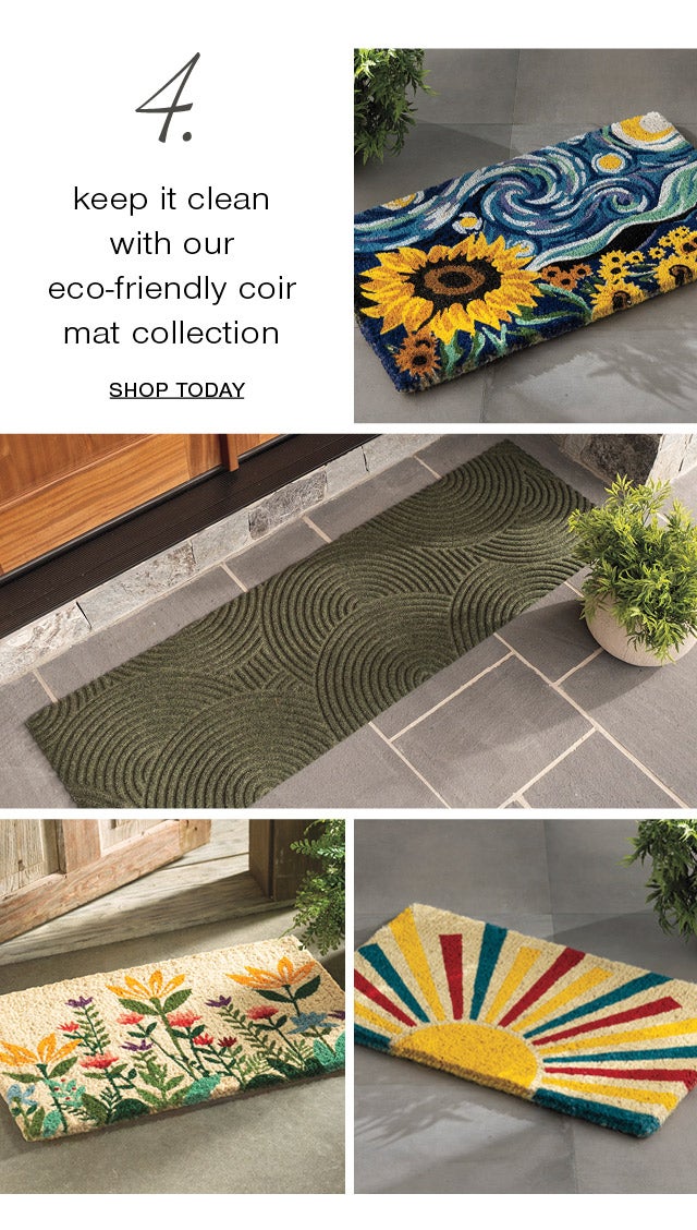keep it clean with our eco-friendly coir mat collection