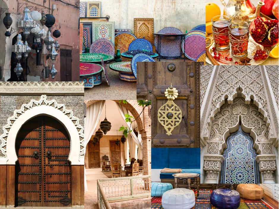 moroccan scene collage