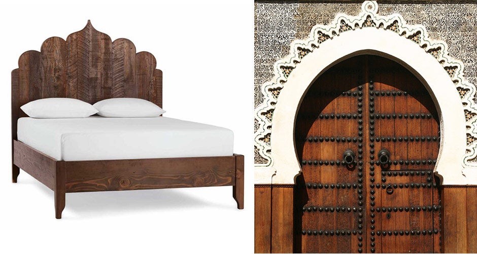 moroccan style bed and moroccan door