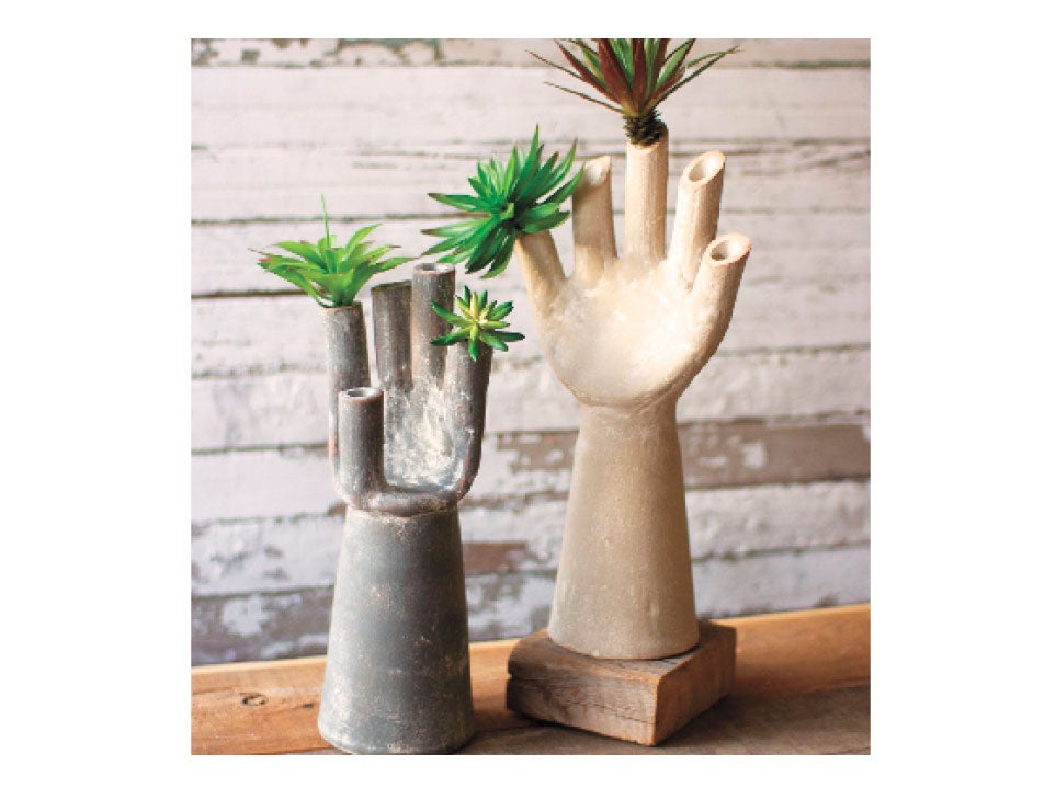 Hand Clay Vases, Set Of 2