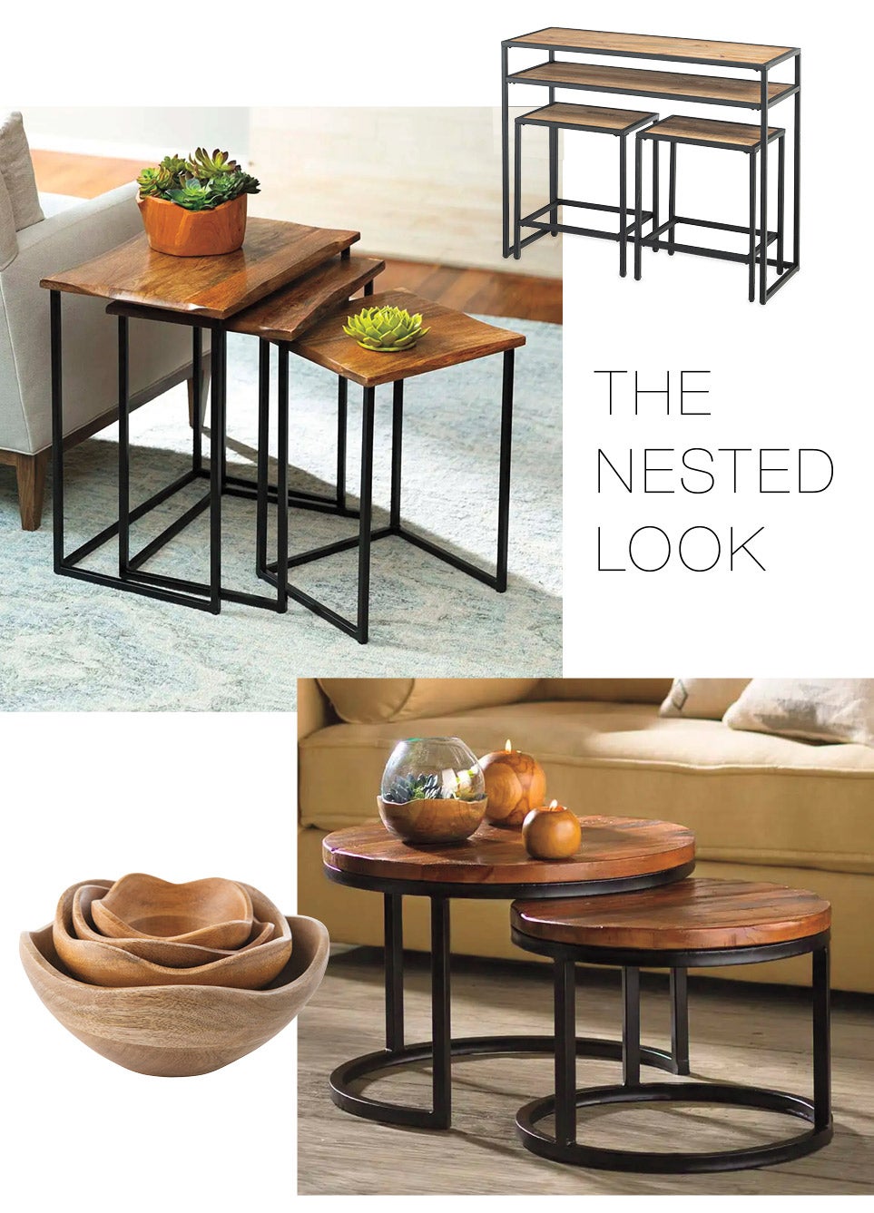 the nested look - image of assorted nesting tables
