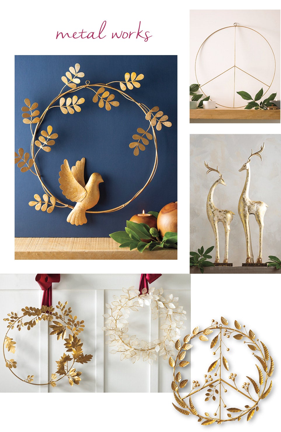 metal works - image of assorted metal holiday decorations