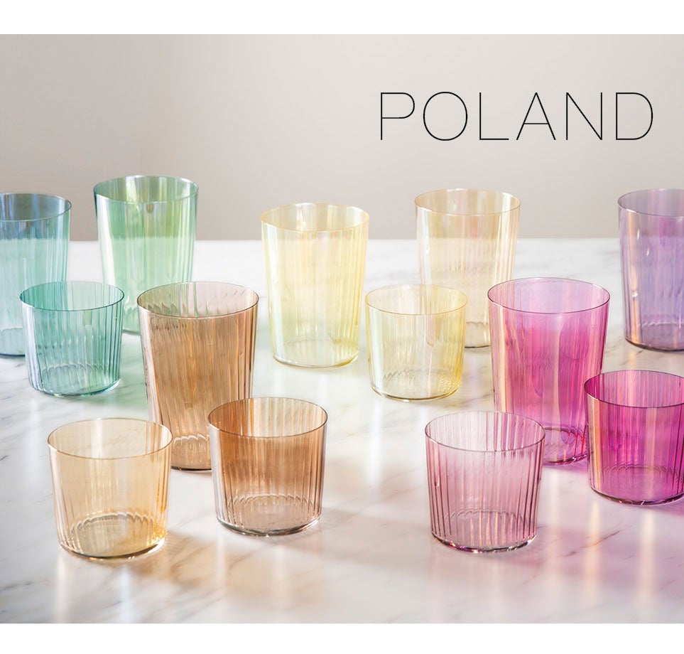 Poland made Hand-Painted Gem Glassware